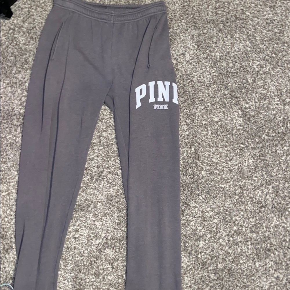 PINK grey boyfriend sweatpants